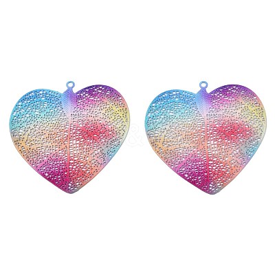 430 Stainless Steel Filigree Pendants X1-STAS-TAC0004-018-1