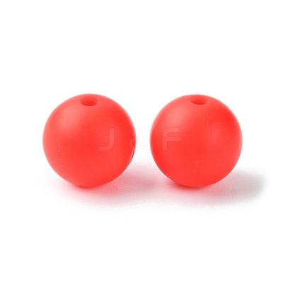 Round Food Grade Eco-Friendly Silicone Focal Beads SIL-F003-01C-1