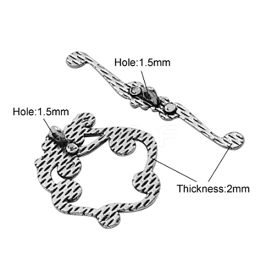 Alloy Toggle Clasps PALLOY-2152-AS-NR-1