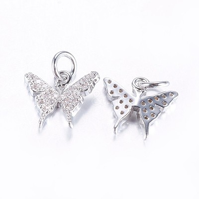 Long-Lasting Plated Brass Micro Pave Cubic Zirconia Charms ZIRC-F069-32-1