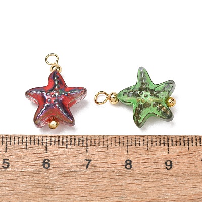 Baking Paint Glass Pendants GL-CBA010C-08G-1