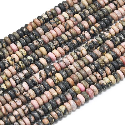 Natural Rhodonite Beads Strands G-P575-A39-4x2mm-1