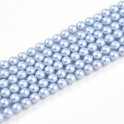 Baking Paint Pearlized Glass Pearl Bead Strands HY-N002-3mm-C04-1