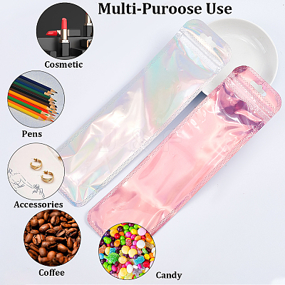 100Pcs 2 Colors Rectangle PP Plastic Resealable Packaging Bags AJEW-CN0004-54-1