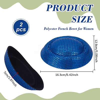 Polyester French Beret for Women AJEW-WH0248-760D-1