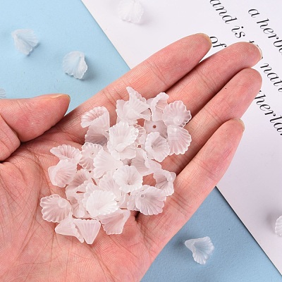 Frosted Acrylic Bead Caps MACR-S371-10A-701-1