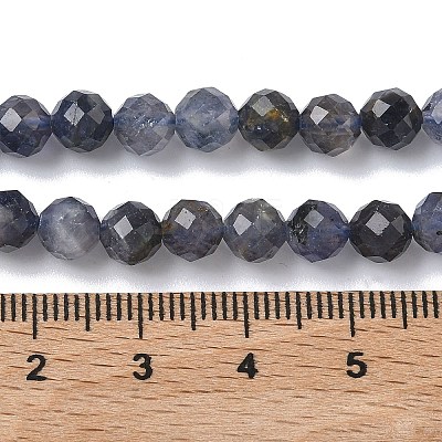 Natural Iolite/Cordierite/Dichroite Beads Strands G-L651-C03-6mm-1