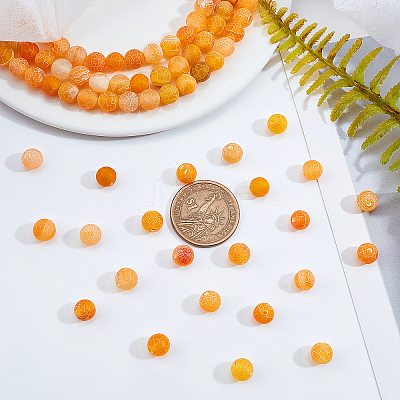 Natural Weathered Agate Bead Strands G-AR0002-59-1
