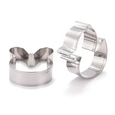 Non-Tarnish Stainless Steel Mixed Animal Shape Cookie Candy Food Cutters Molds DIY-H142-02P-1