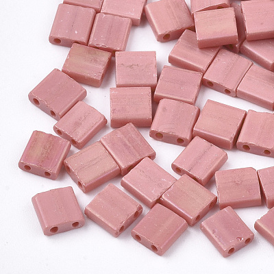 2-Hole Opaque Glass Seed Beads SEED-S023-09A-1