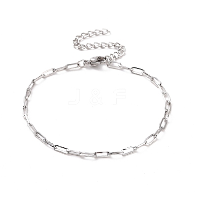 Non-Tarnish 304 Stainless Steel Cable Chain Bracelet for Men Women BJEW-E031-05F-P-1