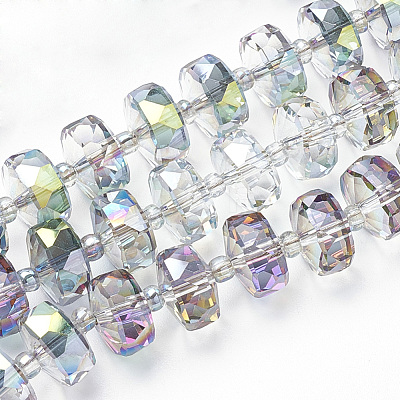 Electroplat Glass Beads Strands EGLA-Q092-10mm-D01-1