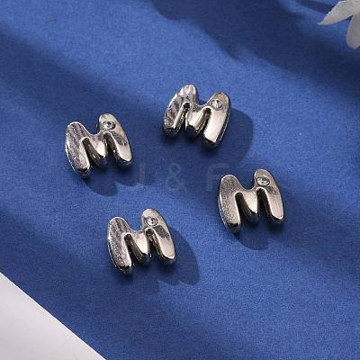 Letter Slider Beads for Watch Band Bracelet Making ALRI-O012-M-NR-1