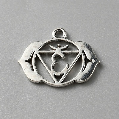 Chakra Zinc Tibetan Style Alloy Pendants FIND-WH0137-05C-AS-1