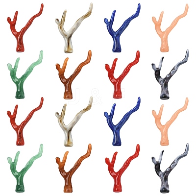 32Pcs 8 Styles Opaque Acrylic Pendants OACR-CJ0002-51-1