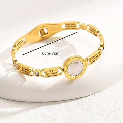 Natural Shell Flat Round Bangle SR1208-2-1