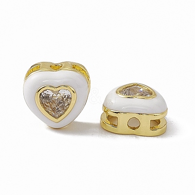 Rack Plating Brass Cubic Zirconia Beads KK-C007-16G-1