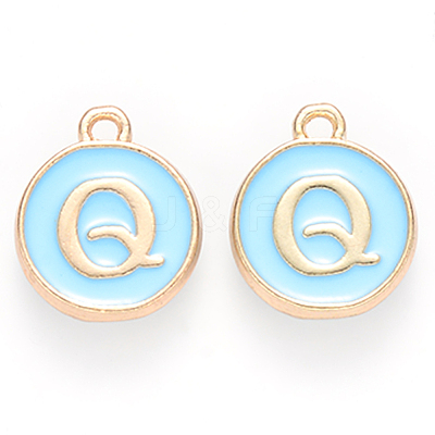 Golden Plated Alloy Enamel Charms ENAM-S118-04Q-1