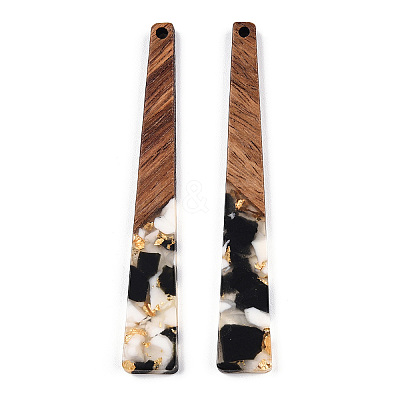 Translucent Resin & Walnut Wood Big Pendants RESI-TAC0017-46-D04-1