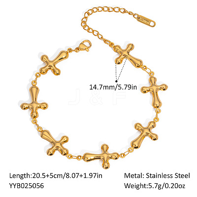 Stainless Steel Link Bracelets for Women RL7382-8-1