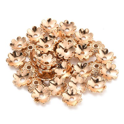 Rack Plating Brass Bead Cap KK-F856-02B-RG-1