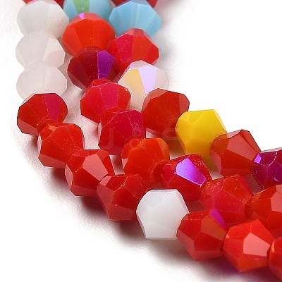 Opaque Solid Color Imitation Jade Glass Beads Strands GLAA-F029-P4mm-D16-1