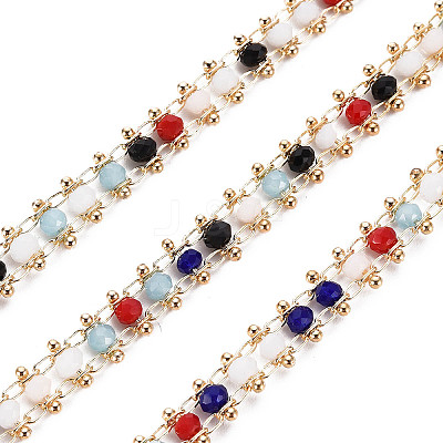 Handmade Glass Beaded Chains CHC-S012-029B-1