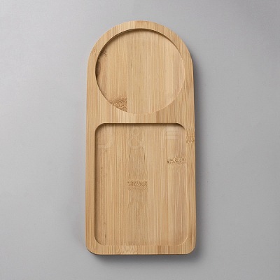 Arch Wood Tea Serving Tray AJEW-WH20008-01A-1