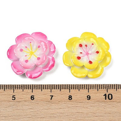 Opaque Resin Enamel Cabochons CRES-D308-01-1