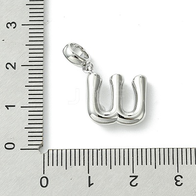 Rack Plating Brass with ABS Plastic Pearl European Dangle Charms KK-G501-02W-P-1