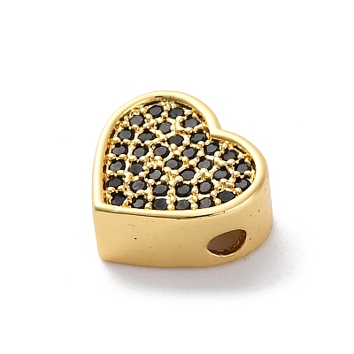 Brass Cubic Zirconia Beads KK-S510-41G-01-1
