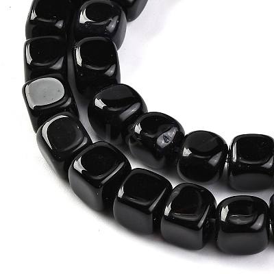 Natural Black Onyx Beads Strands G-G177-E15-02-1