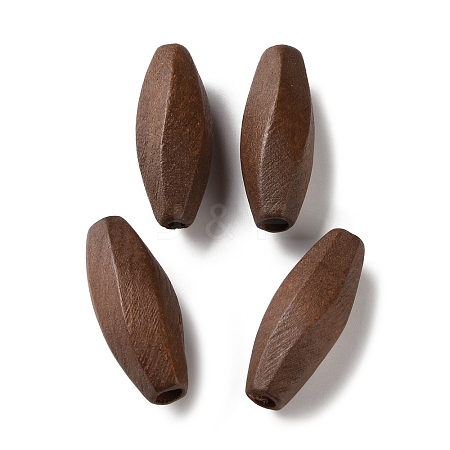 Spray Painted Wooden European Beads WOOD-A029-03-1