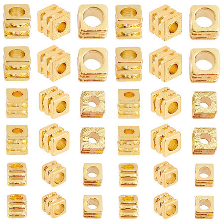 150Pcs 3 Style Brass Spacer Beads KK-FH0003-57-1