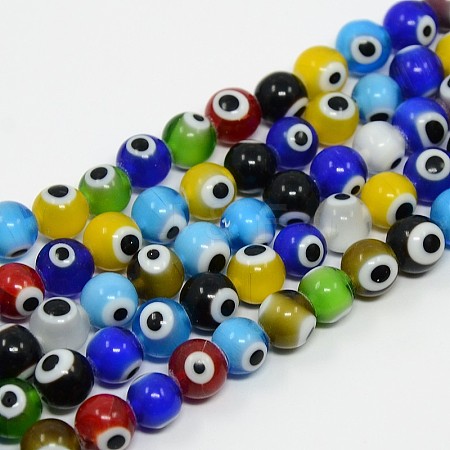 Handmade Italianate Lampwork Beads Strands D217-12mm-1