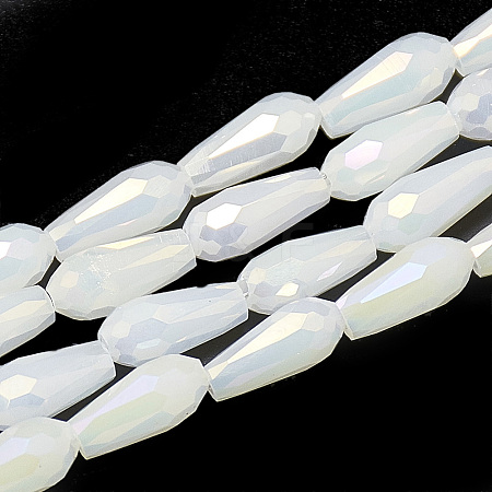 Electroplate Glass Beads Strands EGLA-Q099-A01-1