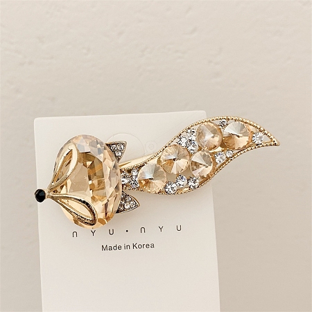 Alloy Rhinestone Alligator Hair Clips for Women Girls PW-WG03C49-04-1