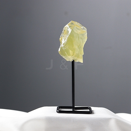 Natural Yellow Quartz Lamp with Metal Holder Ornament PW-WG598C7-13-1