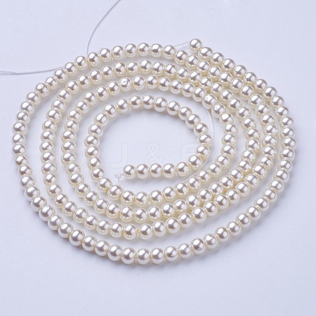 Glass Pearl Beads Strands HY-4D-B02-1-1