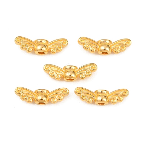 Tibetan Style Alloy Fairy Wing Beads TIBEB-6007-G-LF-1