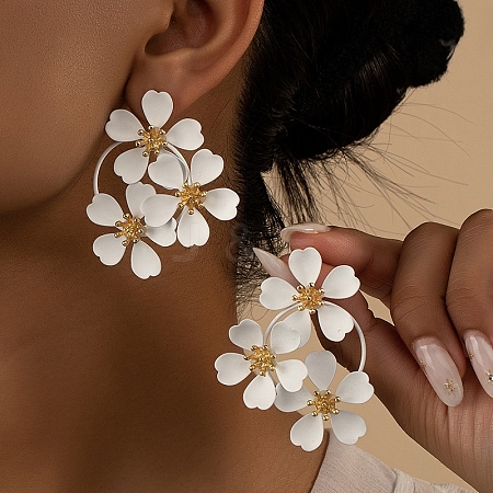 Alloy Stud Earrings LS-EJEW-K304-06-1