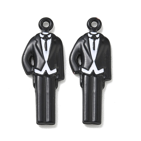 Spray Paint Alloy Pendants ENAM-K076-37A-1
