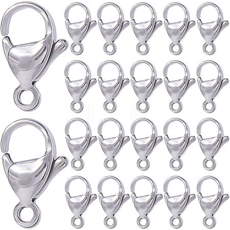 304 Stainless Steel Lobster Claw Clasps STAS-SP0001-73B-1