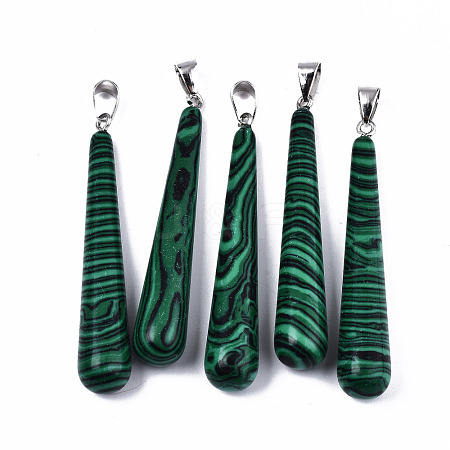 Synthetic Malachite Big Pendants G-T131-17C-1