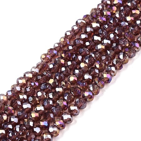 Electroplate Glass Beads Strands EGLA-A044-T1mm-B13-1