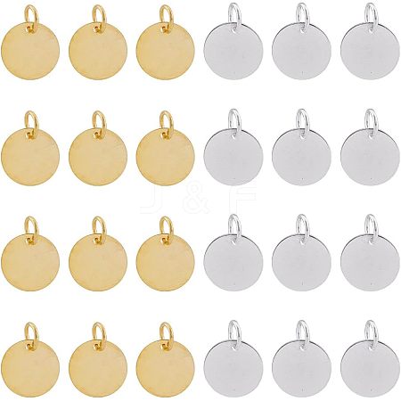 Brass Stamping Blank Tag Charms KK-FH0001-49-NF-1