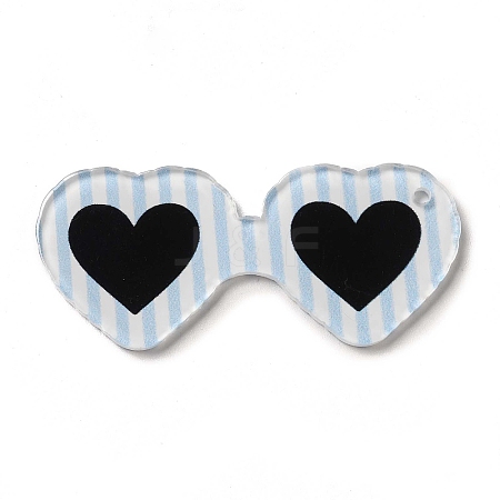 Cute Opaque Printed Acrylic Pendants LS-MACR-L002-A06-1