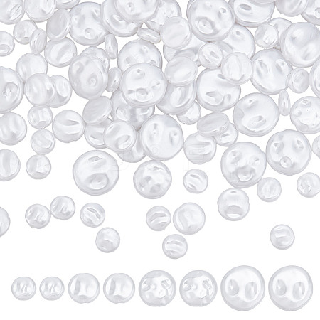 200Pcs 4 Styles Resin Imitation Pearl Beads FIND-AR0005-46-1