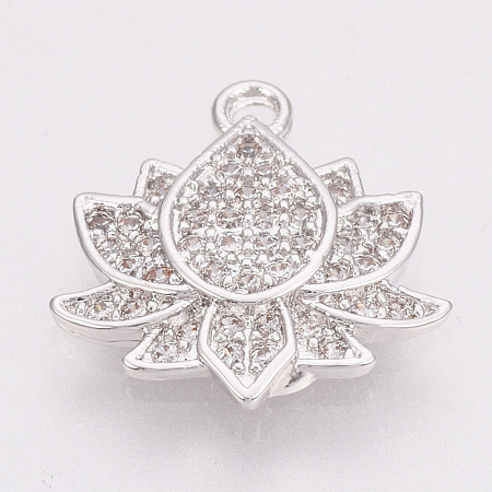 Brass Micro Pave Cubic Zirconia Charms X-KK-T025-07P-1