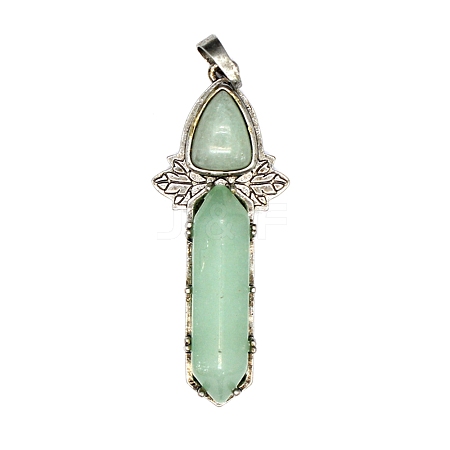 Natural Green Aventurine Pointed Big Pendants PW-WG9A7F3-06-1